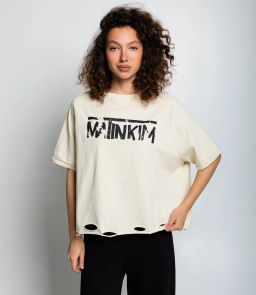 Футболка #КТ01537, светло-бежевый