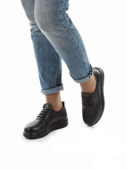 03-5065 BLACK Полуботинки женские (натуральная кожа) - Фабричный китай фото 4