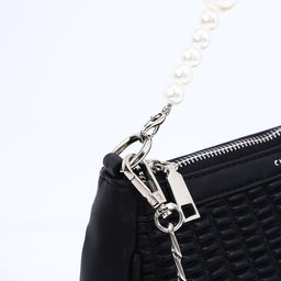 Сумка-багет на молнии, длинный ремень, цвет чёрный - Simaland фото 6