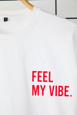 TRENDYOL MAN Beyaz Unisex Oversize/Genis Kesim Slogan Bask?l? %100 Pamuk T-Shirt TMNSS25TS00089 - Trendyolmilla фото 4