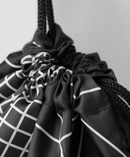 Рюкзак для обуви с принтом черный Button Blue  фото 9