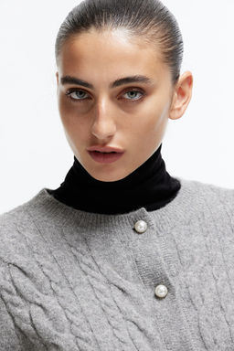 Cardigan en punto trenzado - H&m фото 2