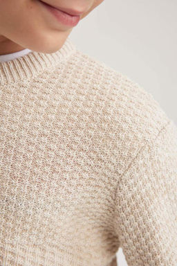 Свитер с круглым вырезом для мальчика - Defacto фото 7