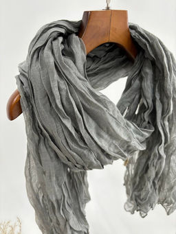 Палантин 180*85см однотонный 33-0001 серый