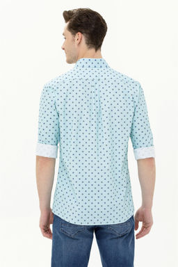 U. S. Polo Assn / Мужская рубашка зеленого цвета с длинным рукавом - U.s. polo assn фото 12