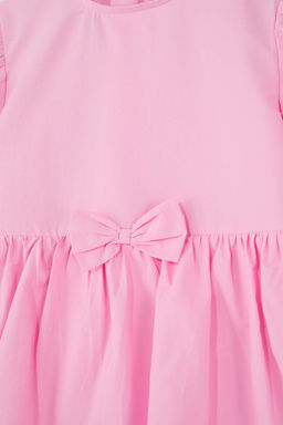 Pembe K?z Cocuk K?sa / Mini Duz Dokuma Elbise TKDSS26EL00004 - Trendyolmilla фото 2