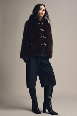 SHORT FAUX FUR COAT ZW COLLECTION - Zara фото 6