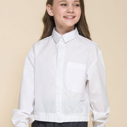 PELICAN, блузка для девочек, Белый  фото 2