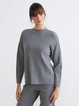 Yar?m Bal?k?? Yaka Kad?n Triko Kazak