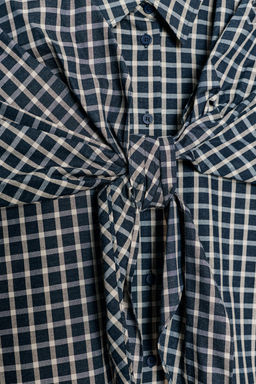 ZW COLLECTION CHECK SHIRT WITH SCARF - Zara фото 8