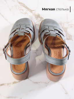 Босоножки 5035.23663bе.Вакса хаки+коричневый