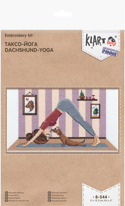 Klart набор для вышивания 8-544 Таксо-йога 21 х 12.5 см