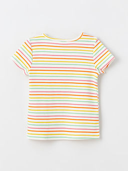 Bisiklet Yaka Bask?l? K?sa Kollu K?z Bebek Ti??rt - Waikiki фото 2