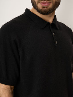 Джемпер-поло мужской из кашемира 2016 черный