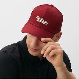 Кепка MINAKU Vintage, красный, размер 56-58