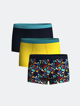 Bask?l? Erkek ?ocuk Boxer 3l?