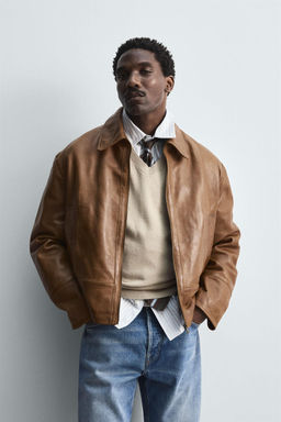 LIMITED EDITION LEATHER JACKET - Zara фото 2