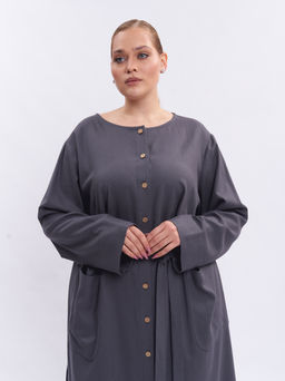 Платье-рубашка из льна TPP39352GRY23