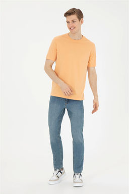 Мужская оранжевая базовая футболка - U.s. polo assn фото 4