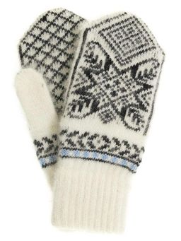 Варежки женские "Снежинка с ромбом" ПП 3230-2