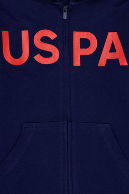 Базовый свитшот темно-синего цвета для мальчика Неожиданная скидка в корзине - U.s. polo assn фото 3