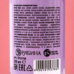 Подарочный набор «Нежная забота», гель для душа 250 мл и мочалка для тела, Чистое счастье
