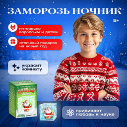 Набор для опытов Снежный ночник своими руками, Дед Мороз - Эврики фото 10