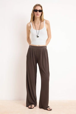 TRENDYOLMILLA Tas Pilili Wide Leg/Rahat Kesim Esnek Orme Pantolon TWOAW25PL00073  фото 6