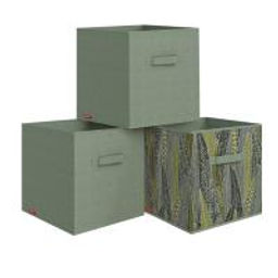 VAL GR-BOX-2SL Короба стеллажные, без крышки, 28*28*28 см, набор 3 шт., GREEN, шт