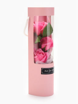 Букет из трех мыльных розовых роз в колбе. - SB BEAUTY фото 2