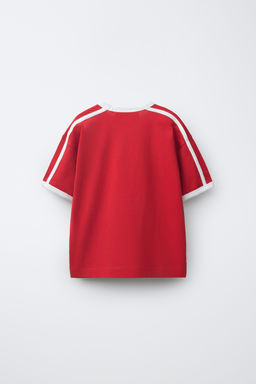 CAMISETA JOGGING TEXTO / Rojo - Zara фото 2