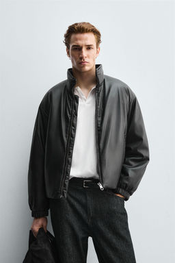 FAUX LEATHER QUILTED JACKET - Zara фото 3