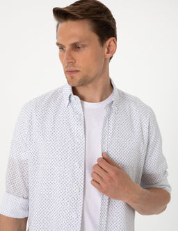 Lacivert Slim Fit Uzun Kollu G_mlek - Pierre cardin фото 2