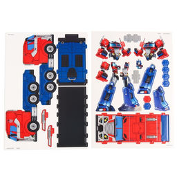 3D конструктор из пенокартона Transformers, Оптимус прайм, 2 листа, Трансформеры - Hasbro фото 2