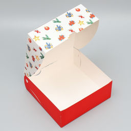 Подарочная коробка новогодняя складная С Новым годом, 25?25?10 см
