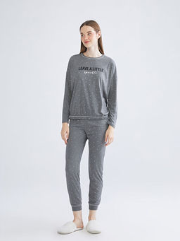 Beli Lastikli Desenli Kad?n Jogger Pijama Alt