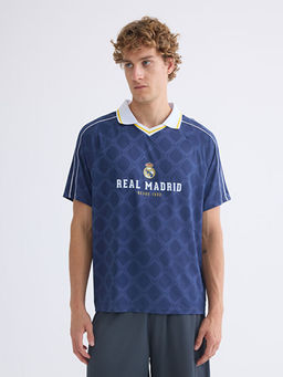 Polo Yaka Real Madrid Bask?l? Erkek Taraftar Ti??rt