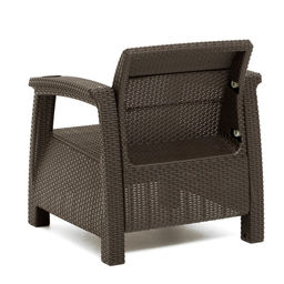 Набор садовой мебели «Ротанг», 4 кресла, стол, коричневый