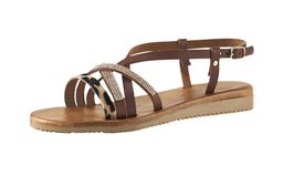 Босоножки, коньячные