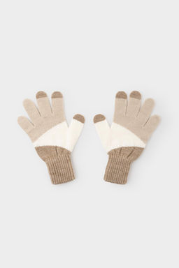 КВ 10014/бежевый перчатки дет