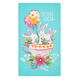 Полотенце пасхальное Доляна Пасхальные забавы 35х60 см, 100% хл, 160г/м2  фото 2