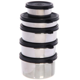 Набор Туриста (бутылка для воды 800мл +5мисок) из нержавеющей стали в чехле