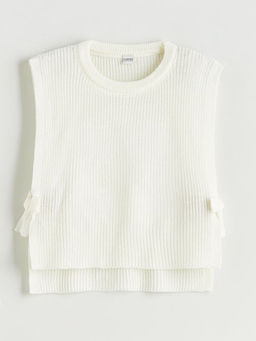 Fiyonk Detayl? K?z ?ocuk Triko S?veter