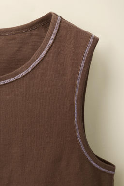 CAMISETA CREATED BY CARAMEL LONDON X ZARA / Marr?n claro