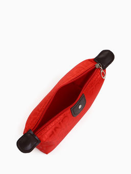 Цена за 2 шт. Косметичка на молнии простая, маленькая, с рисунком Надписи, красная - Simaland фото 3