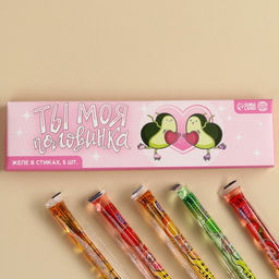 Желе-стик в коробке Ты моя половинка, 50 мл (5 шт. х 10 мл).