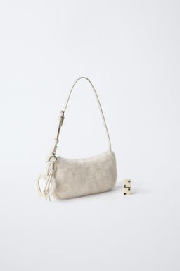 SHEEPSKIN SHOULDER BAG WITH CHARM