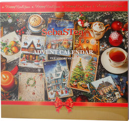 SebaSTea. Новый год. Advent Calendar. Открытки карт.упаковка, 24 пак.