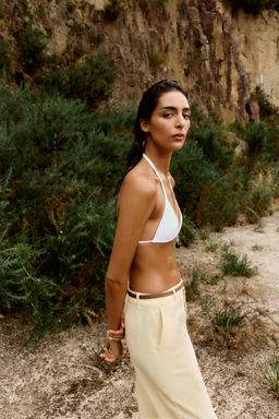 CHINO TROUSERS WITH BRAIDED BELT - Zara фото 3