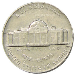 Монета 5 центов 1968 года S США